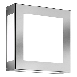 Outdoor LED wall luminaire AQUA LEGENDO, IP44, 12W 3000K 1200lm, stainless steel / opal glass