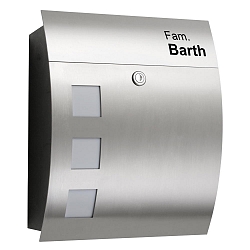 Gravur f�r Briefkasten aus Edelstahl und Opalglas (Art.-Nr. CMD-46)