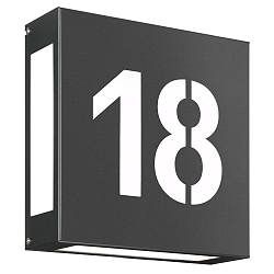 Outdoor LED Wandleuchte AQUA LEGENDO, 2-stellig (Ausschnitt), IP44, 12W 3000K 1200lm, Edelstahl, anthrazit