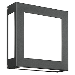 Outdoor LED wall luminaire AQUA LEGENDO, IP44, 12W 3000K 1200lm, stainless steel / opal glass, anthracite