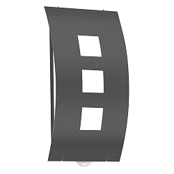 Au�enwandleuchte AQUA TOMA, IP44, mit Bewegungsmelder, E27, Edelstahl / Opalglas, anthrazit