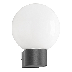 Au�enwandleuchte AQUA BALL, IP44, E27 Opalglas-Kugelschirm, Edelstahl