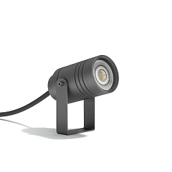 Au�enstrahler, IP65, zylindrisch, GU10 max. 35W, neigbar, anthrazit,  inkl. Erdspie� + 2m Steckerkabel