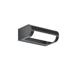 Outdoor LED Wandleuchte, IP65, 12W 3000K 696lm, Zylinder-Kopf 355� drehbar, Aluminium anthrazit / PC-Diffusor