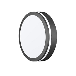 outdoor wall luminaire round, CCT Switch, with decorative ring IP65, anthracite