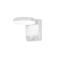 Outdoor LED Wandleuchte, IP54,mit Sensor, 20W 3000-6000K (CCT Switch), Kopf 355� schwenkbar, Aluminium / PC-Diffusor, wei�