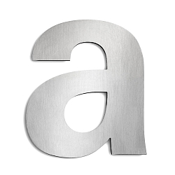 House number extension a from brushed stainless steel for numbers, height 25cm