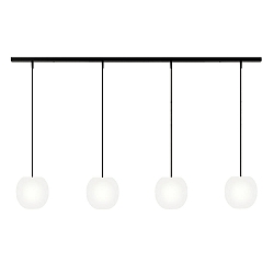 pendant luminaire ACAI 16 4 flames E27 IP20, mat, opal white dimmable