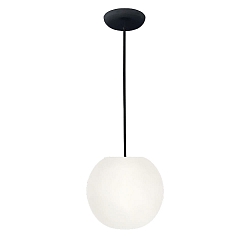 Pendelleuchte ACAI, �21cm, 1-flammig, E27, IP20, opalwei� matt, Pendel schwarz matt