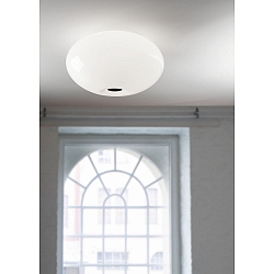 Deckenleuchte AIH, � 38cm, 2x E27, IP20, wei�-gl�nzend / Alu geb�rstet