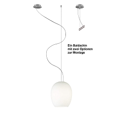 Pendelleuchte ANUA, 1-flammig, E27, dimmbar, opalwei� matt