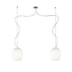 Pendelleuchte ANUA, 2-flammig, E27, dimmbar, opalwei� matt