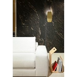 LED Wandleuchte ASHIYA, indirekt, Aluminium handgeb�rstet, dimmbar, Messing matt