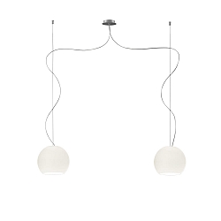Pendant luminaire BELL, 2x E27, IP20, opal white matt