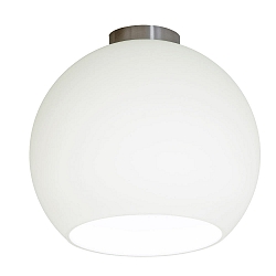Deckenleuchte BALL, IP20, E27, opal wei�-matt / Aluminium geb�rstet