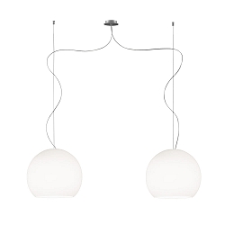 Pendelleuchte BALL, IP20, 2-flammig, 2x E27, opal wei�-matt, � 32cm