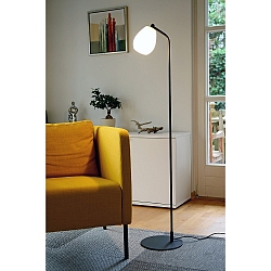 Stehleuchte BAGAN, E27, Opalglas wei�-matt / anthrazit, mit Dimmer