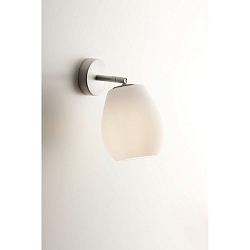Wandleuchte BAGAN, E27, IP20, opalwei� matt, alu