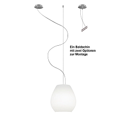 Pendelleuchte BAGAN, IP20, 1-flammig, � 26cm, E27, opal wei�-matt