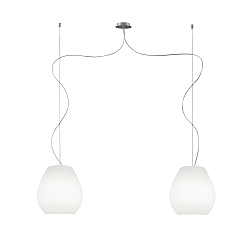 Pendelleuchte BAGAN, IP20, 2-flammig, � 26cm, 2x E27, opal wei�-matt
