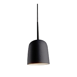 Pendelleuchte CLAVIO S, IP20, 1-flammig, � 12cm, E27, Lava anthrazit / Alu geb�rstet