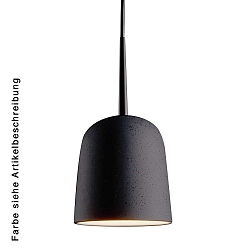 Pendelleuchte CLAVIO S, IP20, 1-flammig, � 12cm, E27, Lava anthrazit / schwarz matt
