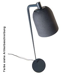 Lava-Keramik-Stehleuchte CLAVIO, E27, IP20, anthrazit, mit Dimmer