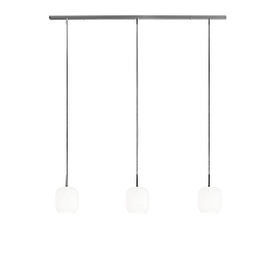 Pendelleuchte MUREA, IP20, 3-flammig, 100cm, 3x E27, opal wei�-matt