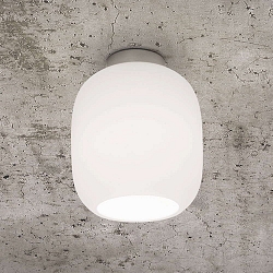 Deckenleuchte MUREA, E27, IP20, opal wei�-matt / Aluminium geb�rstet / schwarz-matt