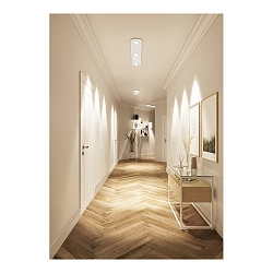 LED Deckenleuchte TET MULTI, mit Linse, 2-flammig, 80cm, 20W 2700K 1780lm, dimmbar, Gl�ser wei� / Armatur wei�