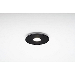 LED Deckenleuchte TET, ohne Linse, � 14.5cm, Aufbau / Einbau, 10W 2700K 890lm, dimmbar, Glas schwarz / Armatur schwarz