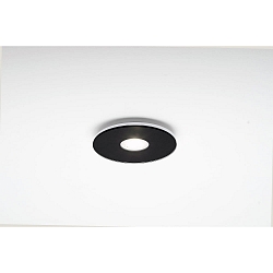 LED Deckenleuchte TET, ohne Linse, � 14.5cm, Aufbau / Einbau, 10W 2700K 890lm, dimmbar, Glas schwarz / Armatur wei�