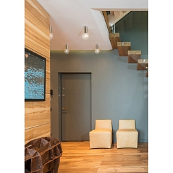 ceiling luminaire TUBUS 12 E27 IP20, brushed aluminium dimmable