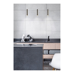 Pendelleuchte TUBUS, IP20, L�nge 24cm, GU10 max. 50W , Aluminium geb�rstet