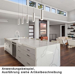 Pendant luminaire TUBUS, GU10, IP20, white matt