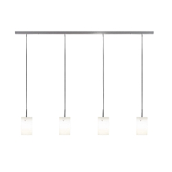 Pendant luminaire TUBE XL, 4x E27, IP20, opal white matt