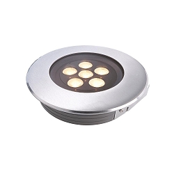 Outdoor LED Boden-Einbaustrahler FLAT II, IP67 IK08, � 17.3cm, 220-240V AC, 12.2W 3000K 860lm 20�, begehbar, Edelstahl