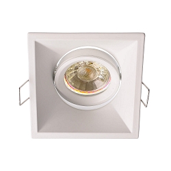 Recessed ceiling ring ARKTUR, SQUARE, 12V DC, GU5.3 / MR16, max. 50W, 30� tiltable