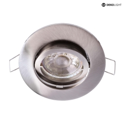 downlight ALIOTH 2 ROUND round, swivelling, voltage constant GU5.3 IP20, silver dimmable