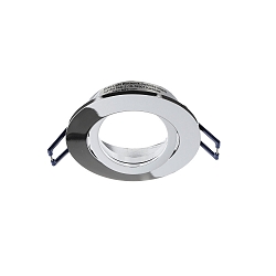 ceiling recessed luminaire SAMSOLA round, swivelling GU10 / GU5.3, glossy, silver dimmable