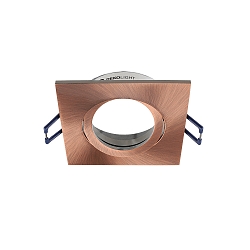 Deckeneinbaustrahler SAMSOLA, eckig, f�r GU10 / GU5.3 Fassung (exkl.), 30� schwenkbar, Klick-Verschluss, kupfer geb�rstet