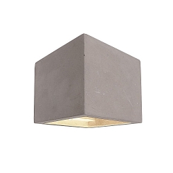Beton-Wandaufbauleuchte CUBE, Up/Down, 1x G9 max. 25W , grau
