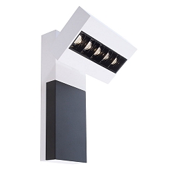 LED Wandleuchte CETI 5, 10W 3000K 780lm 45�, dimmbar, Wei� matt / Schwarz