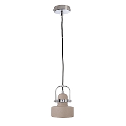 Concrete pendant luminaire PAVONIS, � 14cm, 150cm, E27, grey