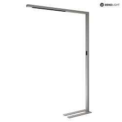 LED Stehleuchte OFFICE THREE STANDARD MOTION, 80W, 4000K, 10100lm, IP20, dimmbar, silber