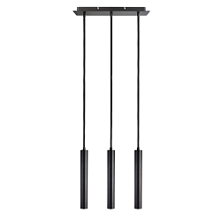 pendant luminaire SLIM DIM 3 flames, long, UGR < 19 IP20, deep black dimmable