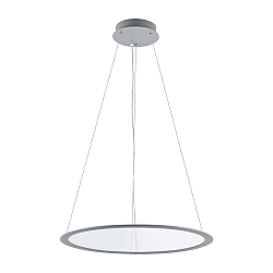 pendant luminaire round IP40, grey, transparent dimmable