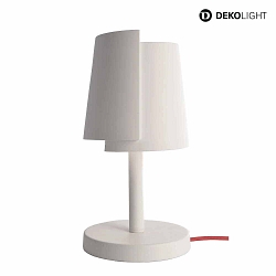 Plaster table lamp TWISTER, G9 max. 25W, white with red cable