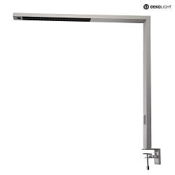 LED Tischleuchte OFFICE THREE STANDARD MOTION, 80W, 4000K, 10100lm, IP20, dimmbar, silber