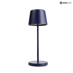 battery table lamp CANIS MINI IP65, cobalt blue dimmable